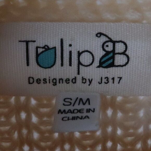 TULIP B WINTER WHITE LONG SLEEVE COWL NECK TUNIC SWEATER WITH NOTCH HEM DETAIL - Picture 2 of 10